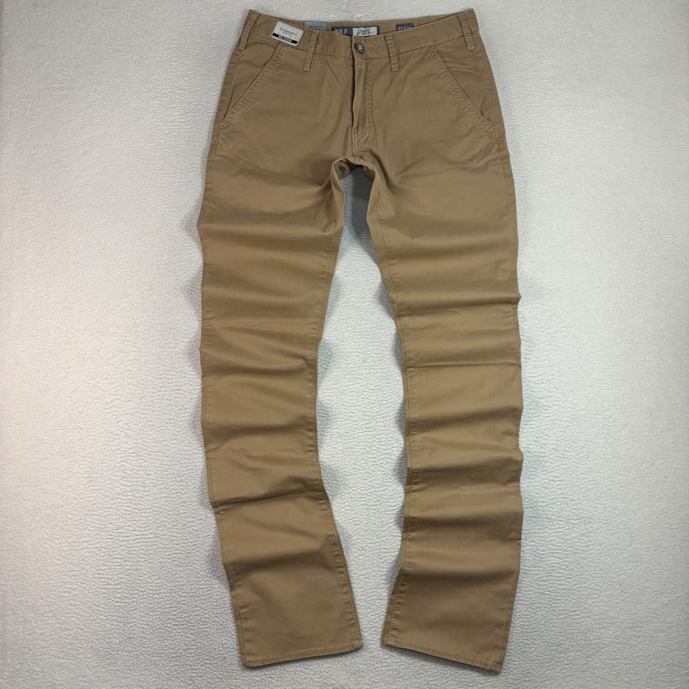 BKE Jake Straight Chino Pants Men 31x38 XXL Khaki Stretch Tall Buckle Casual NWT